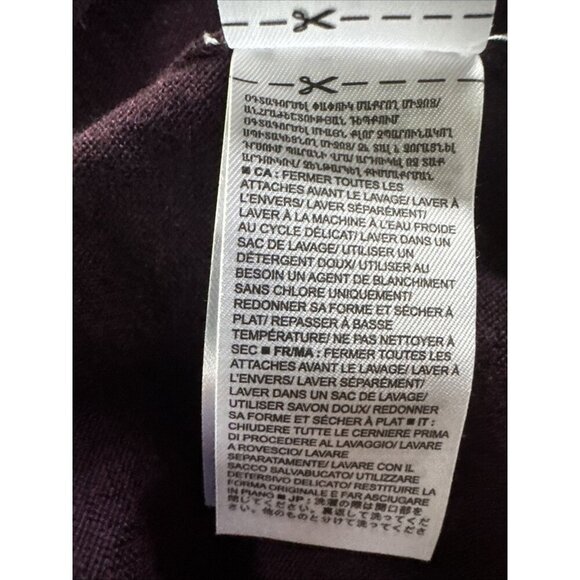 Banana Republic Cardigan 100% Merino Wool V-Neck burgundy Button Womens Sz Small - Picture 11 of 15